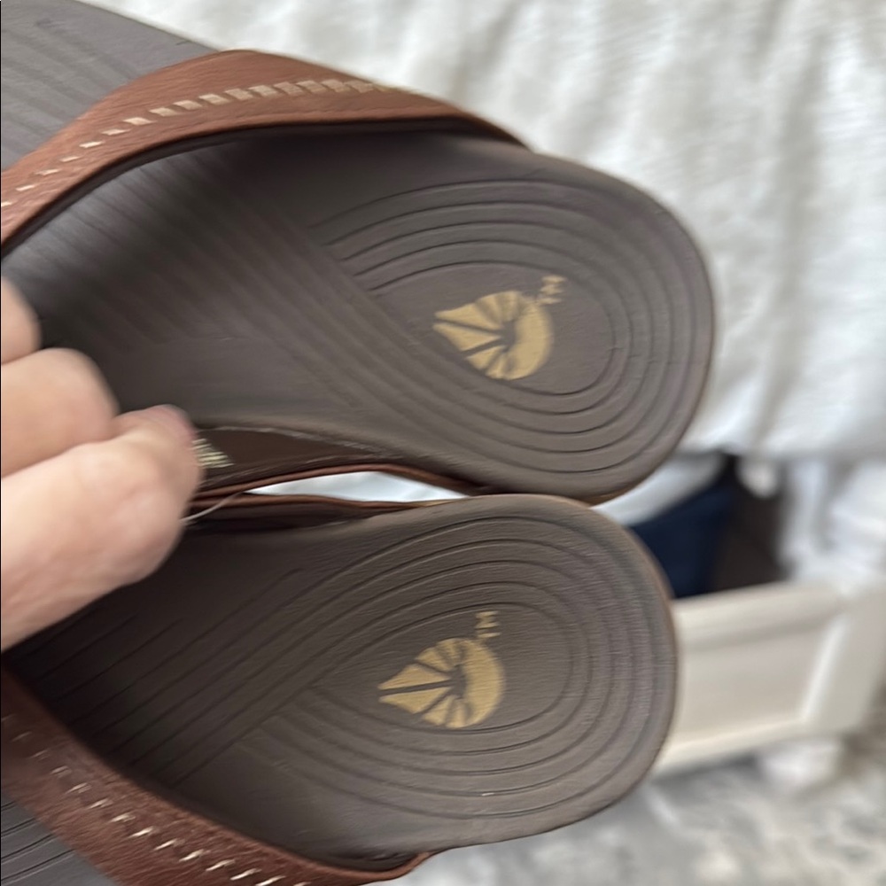 O’rageous boys or girl Brown Flip Flops - Picture 5 of 7